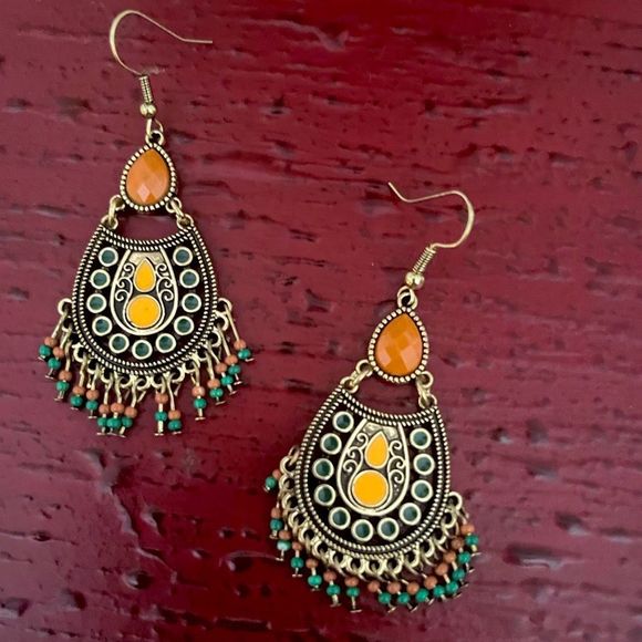 Jewelry - Fashion Jewelry Bohemian Dangle Earrings Retro Metal Hollow Earrings NEW # 200